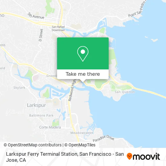 Larkspur Ferry Terminal Station map