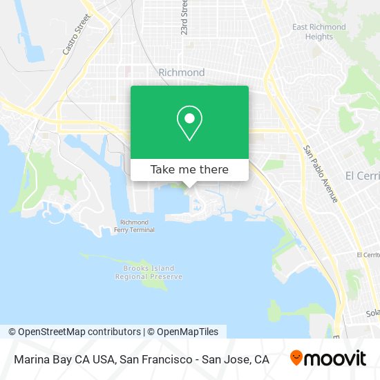 Mapa de Marina Bay CA USA