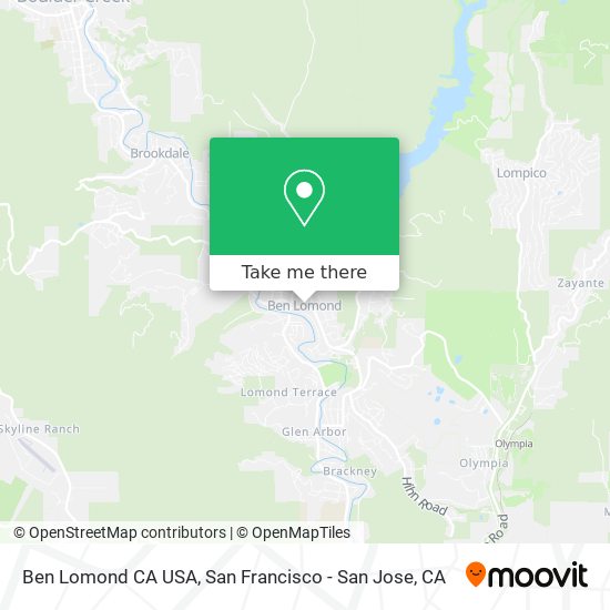 Ben Lomond CA USA map