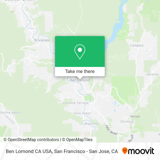 Mapa de Ben Lomond CA USA