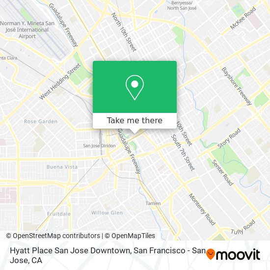 Mapa de Hyatt Place San Jose Downtown