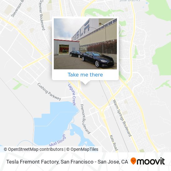 Mapa de Tesla Fremont Factory