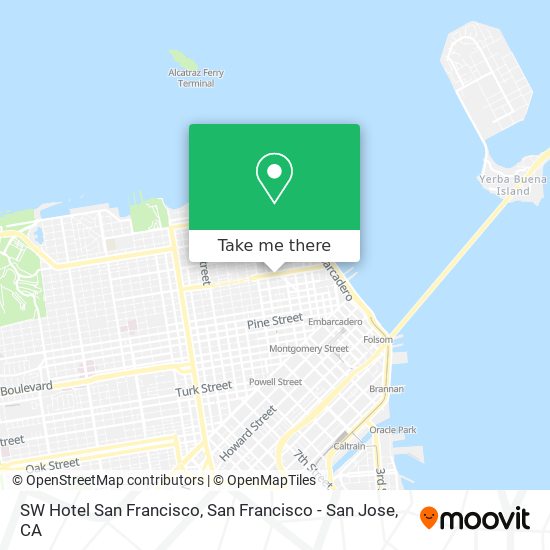 SW Hotel San Francisco map