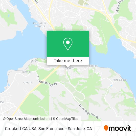 Mapa de Crockett CA USA