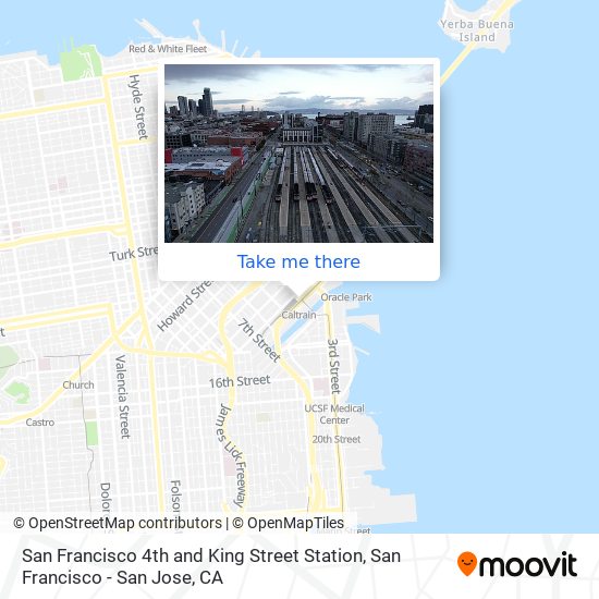 San Francisco 4th and King Street Station map