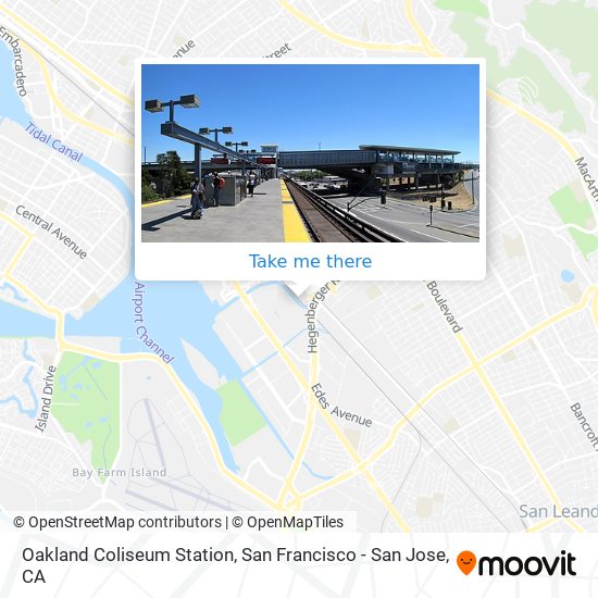 Oakland Coliseum Station map