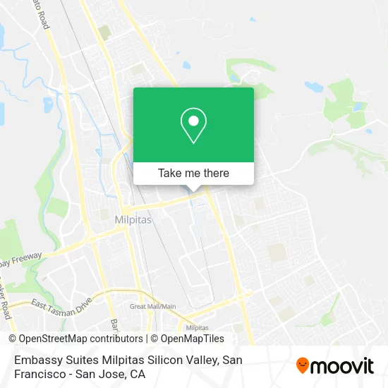 Mapa de Embassy Suites Milpitas Silicon Valley