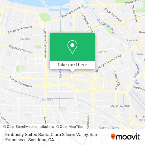 Embassy Suites Santa Clara Silicon Valley map