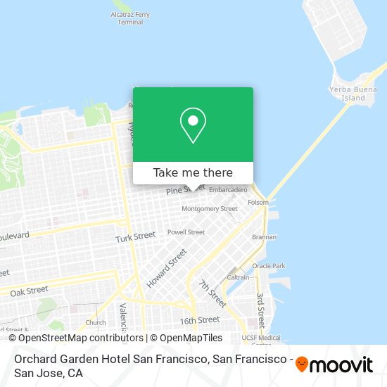 Mapa de Orchard Garden Hotel San Francisco