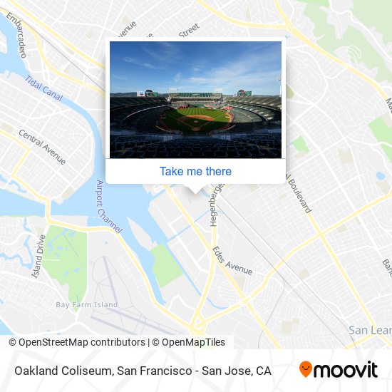 Mapa de Oakland Coliseum