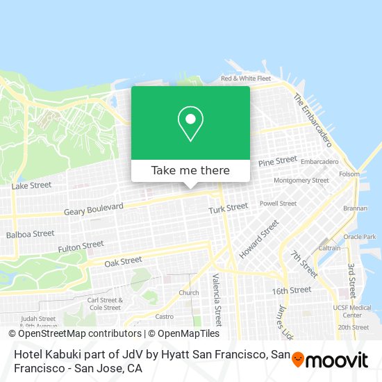 Hotel Kabuki part of JdV by Hyatt San Francisco map