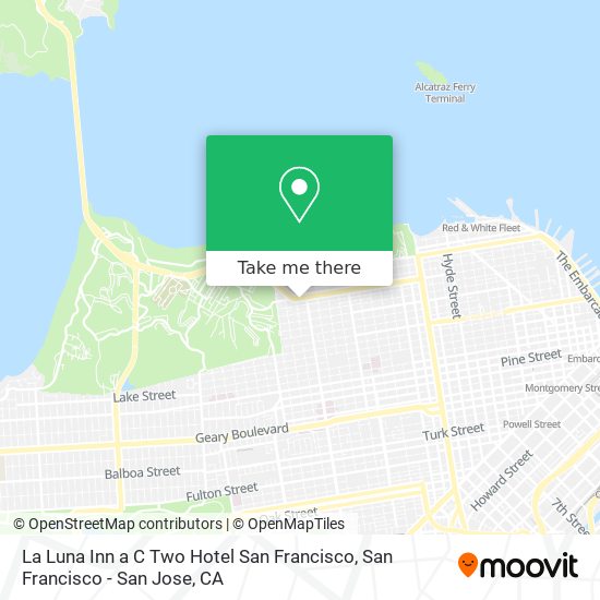 La Luna Inn a C Two Hotel San Francisco map