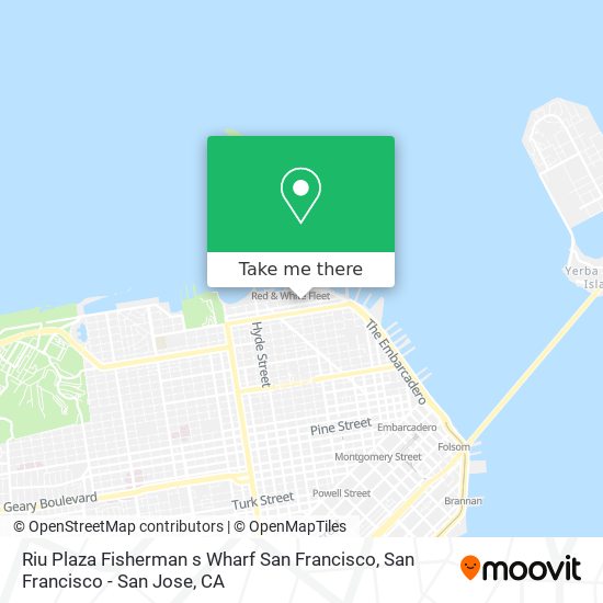 Mapa de Riu Plaza Fisherman s Wharf San Francisco