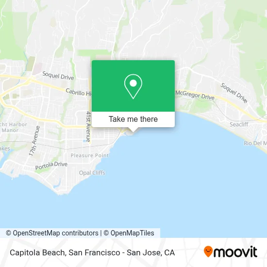Capitola Beach map