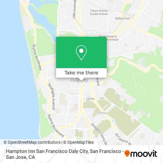 Mapa de Hampton Inn San Francisco Daly City