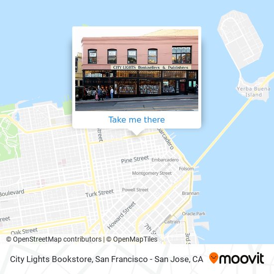 Mapa de City Lights Bookstore