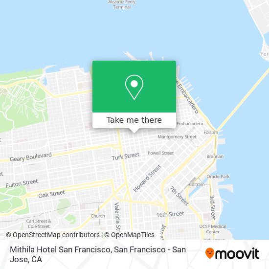 Mapa de Mithila Hotel San Francisco