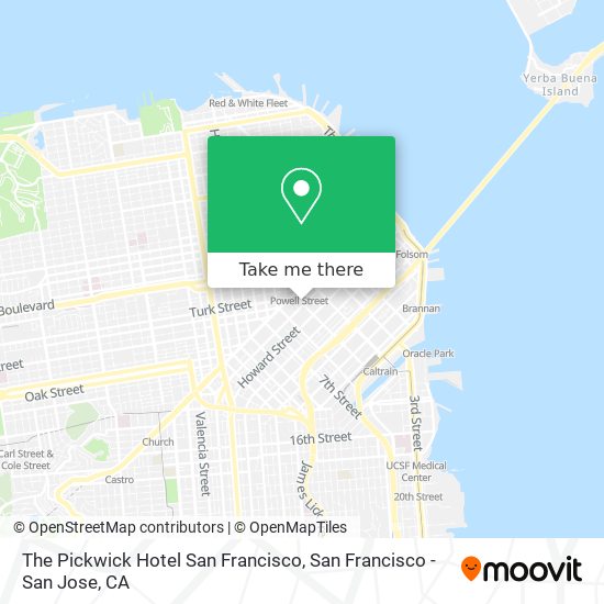 The Pickwick Hotel San Francisco map