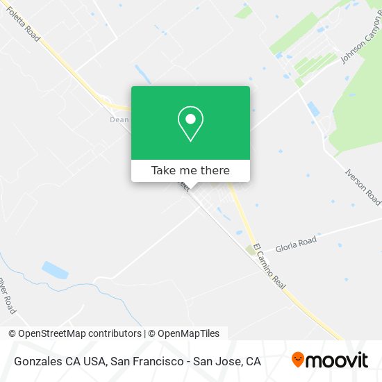Mapa de Gonzales CA USA