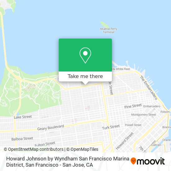 Mapa de Howard Johnson by Wyndham San Francisco Marina District