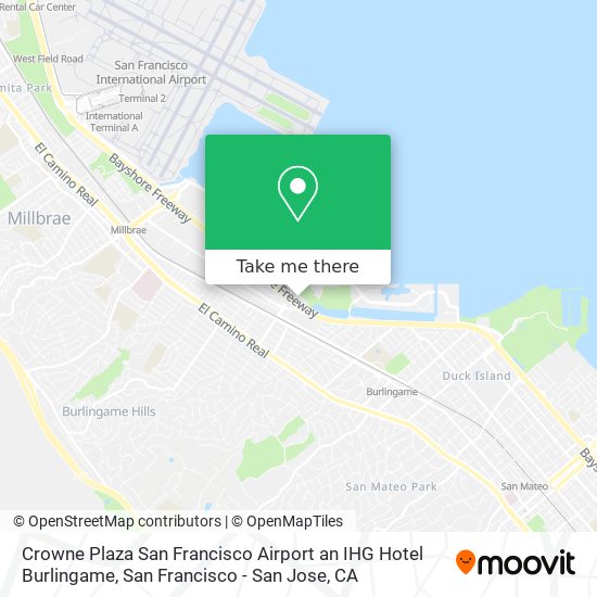 Mapa de Crowne Plaza San Francisco Airport an IHG Hotel Burlingame