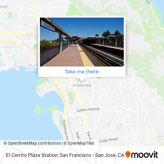 Mapa de El Cerrito Plaza Station