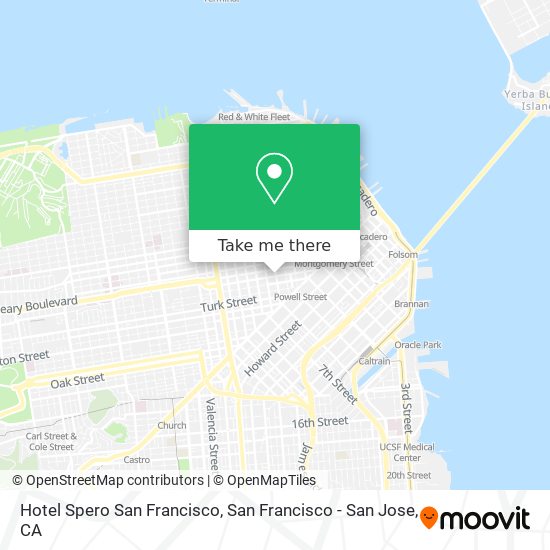 Hotel Spero San Francisco map