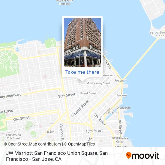 Mapa de JW Marriott San Francisco Union Square
