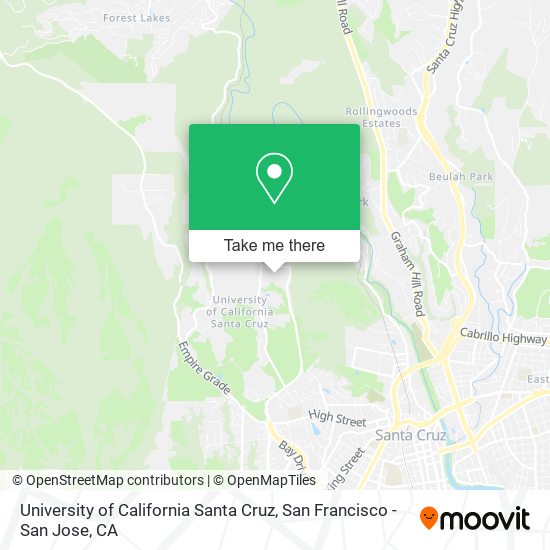 University of California Santa Cruz map