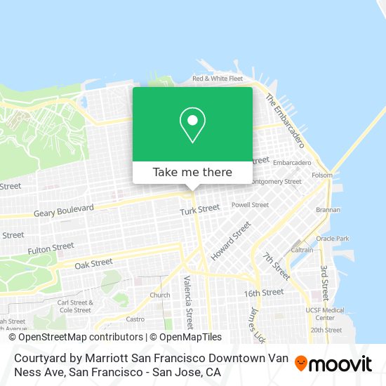 Courtyard by Marriott San Francisco Downtown Van Ness Ave map