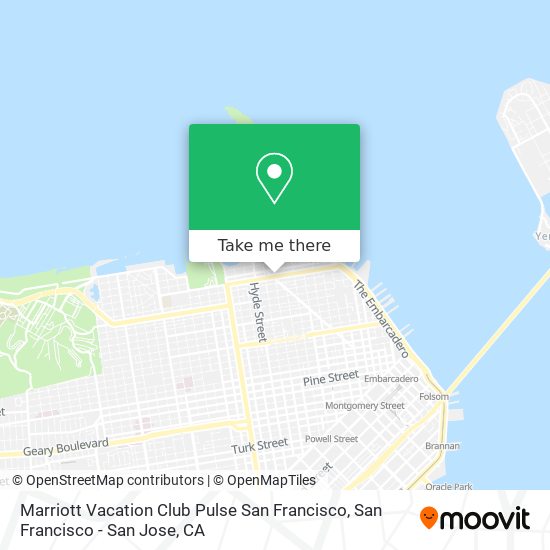 Marriott Vacation Club Pulse San Francisco map