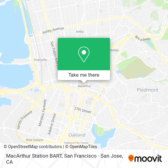 MacArthur Station BART map