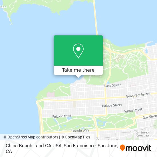 China Beach Land CA USA map