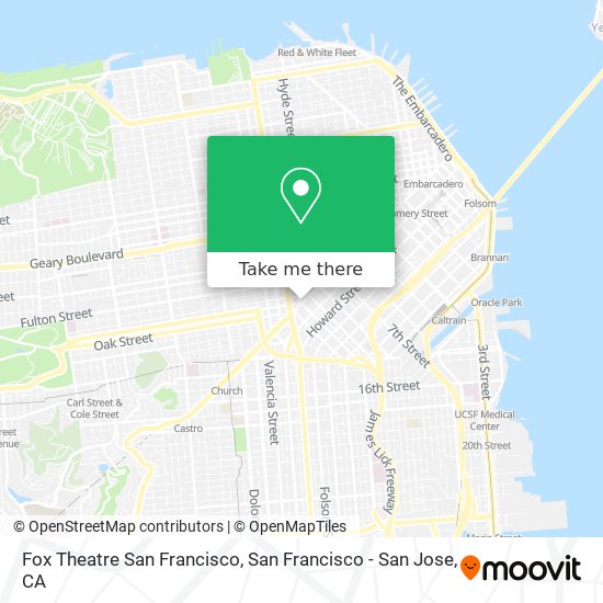 Fox Theatre San Francisco map