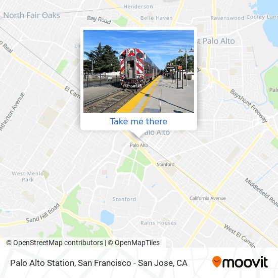 Palo Alto Station map