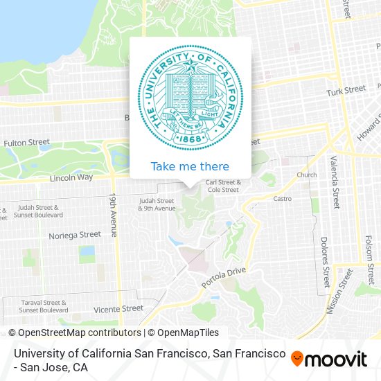 University of California San Francisco map