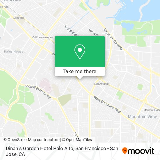 Dinah s Garden Hotel Palo Alto map