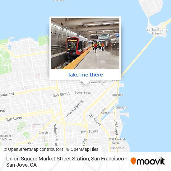 Union Square Market Street Station map