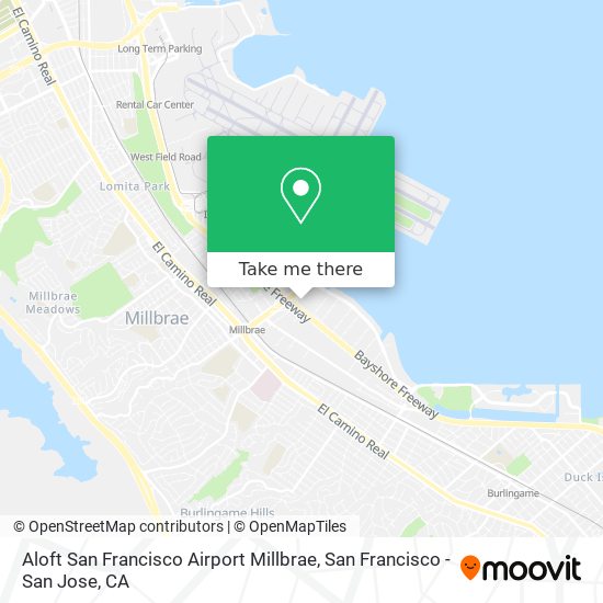 Mapa de Aloft San Francisco Airport Millbrae