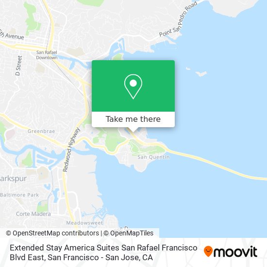 Mapa de Extended Stay America Suites San Rafael Francisco Blvd East