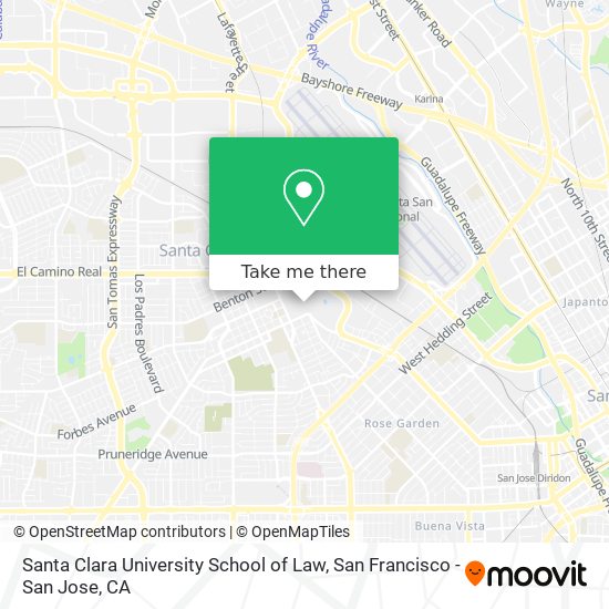 Santa Clara University School of Law map