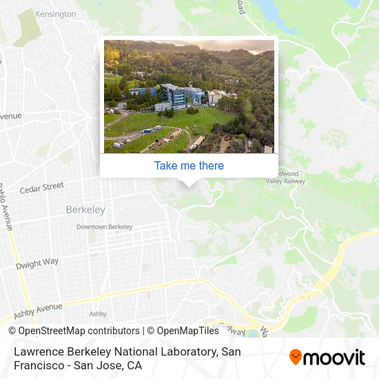 Mapa de Lawrence Berkeley National Laboratory
