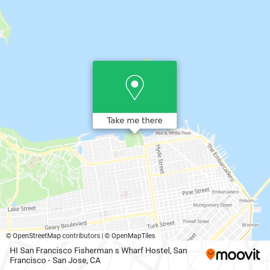 HI San Francisco Fisherman s Wharf Hostel map