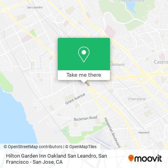 Hilton Garden Inn Oakland San Leandro map