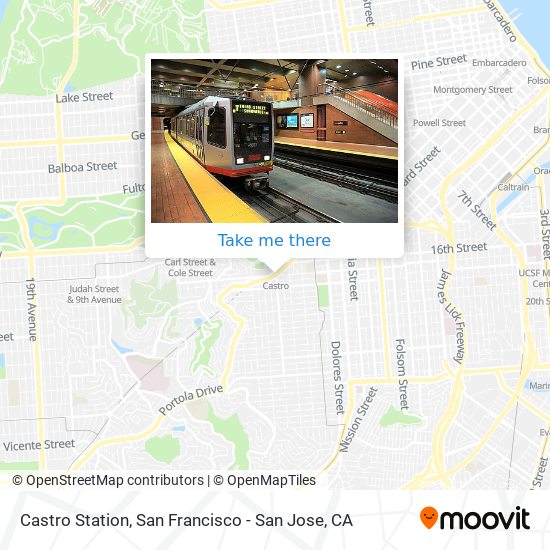 Castro Station map