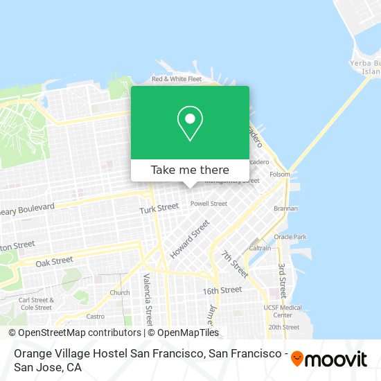 Orange Village Hostel San Francisco map