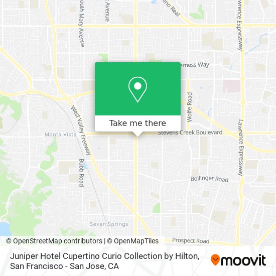 Juniper Hotel Cupertino Curio Collection by Hilton map