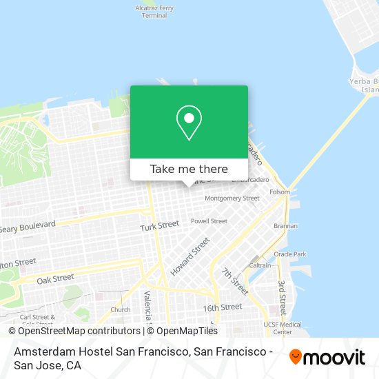 Mapa de Amsterdam Hostel San Francisco