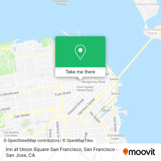 Inn at Union Square San Francisco map