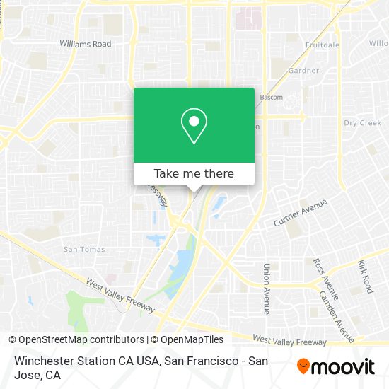 Winchester Station CA USA map